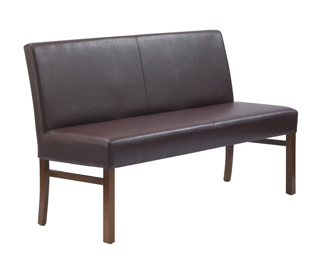 Sitzbank mit Rückenlehne, Kunstleder, Buche Eiche Sophie - Empinio24 - 90 cm - 