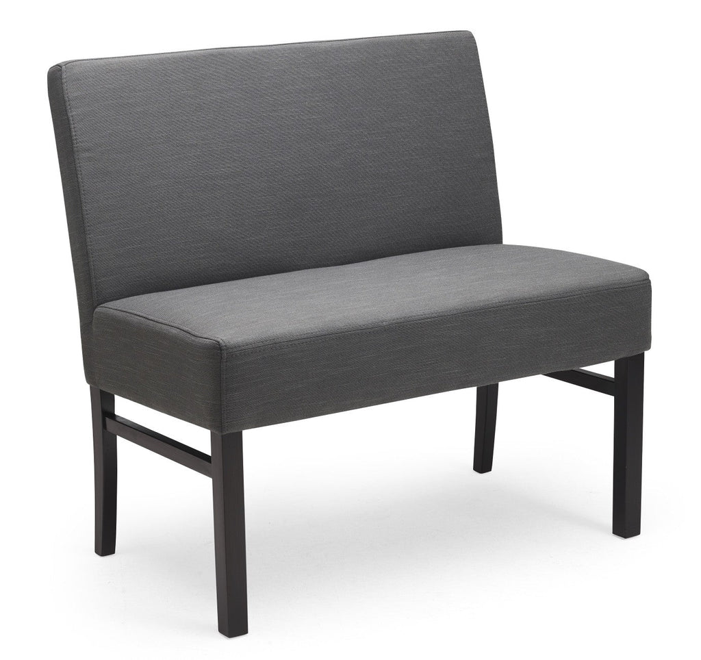 Sitzbank mit Rückenlehne, Stoff, Buche Eiche Sophie - Empinio24 - 90 cm - 