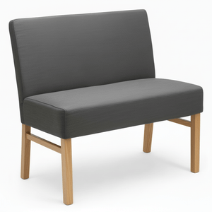 Sitzbank mit Rückenlehne, Stoff, Buche Eiche Sophie - Empinio24 - 90 cm - 