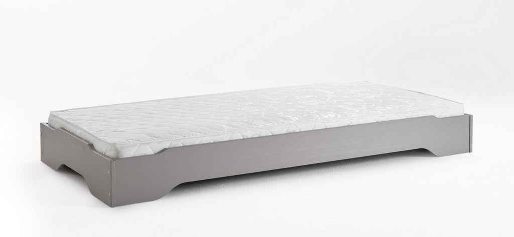 Stapelbetten - Set 2x 90x200 cm Kiefer massiv grau Sylt - Empinio24 - 