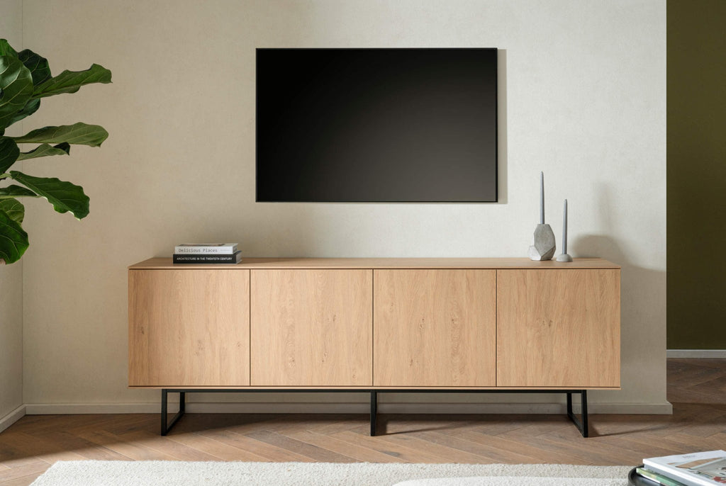 TV - Lowboard Eiche 200 cm Unterschrank Como - Empinio24 - 