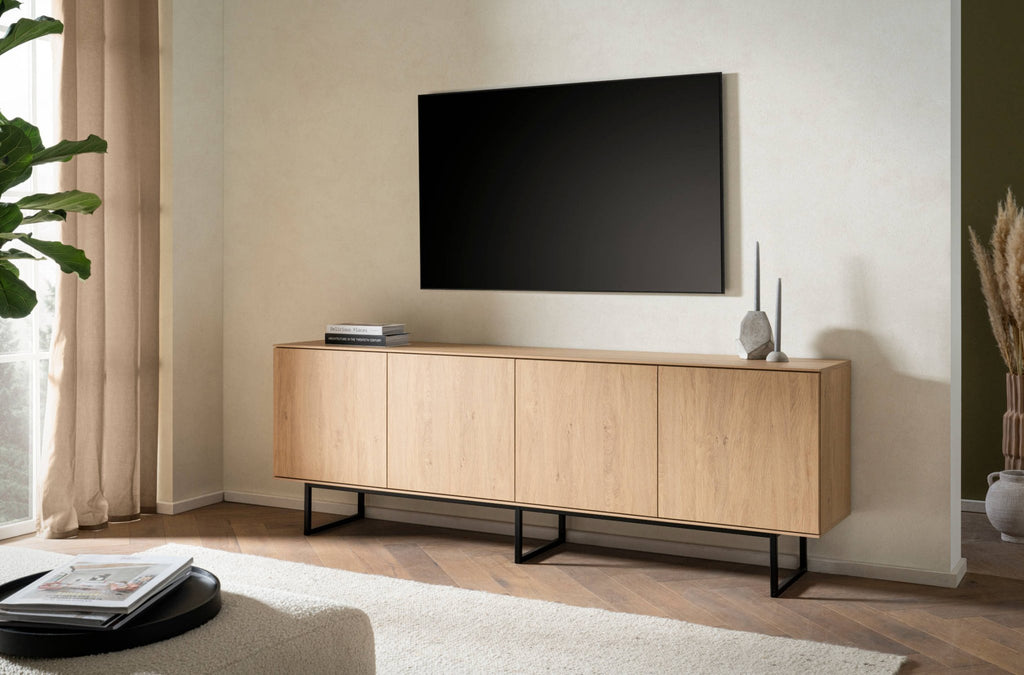 TV - Lowboard Eiche 200 cm Unterschrank Como - Empinio24 - 