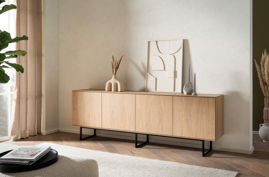 TV - Lowboard Eiche 200 cm Unterschrank Como - Empinio24 - 