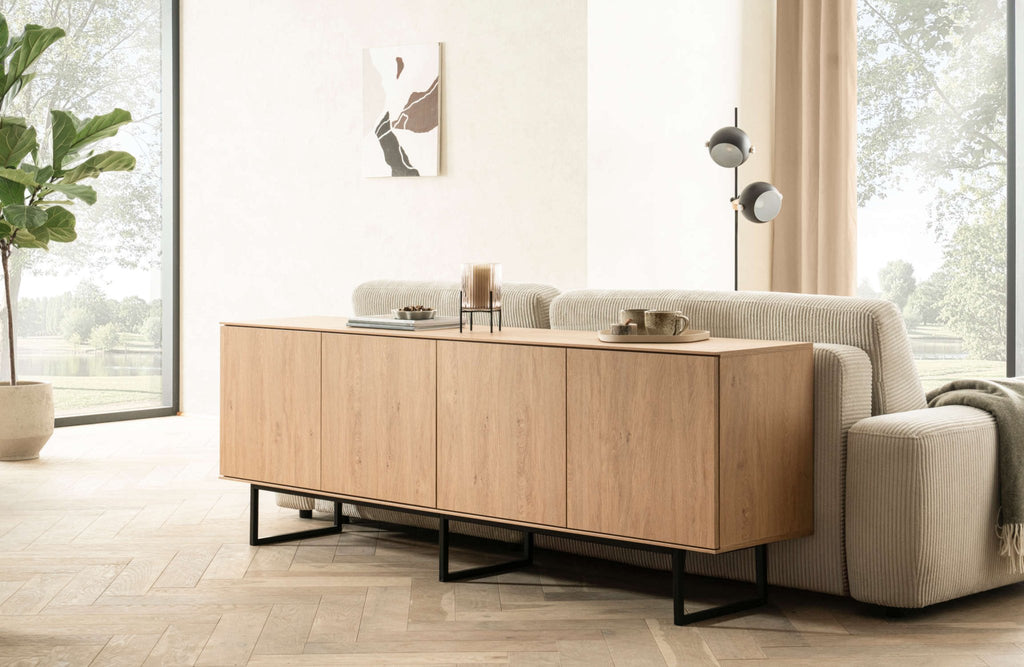 TV - Lowboard Eiche 200 cm Unterschrank Como - Empinio24 - 