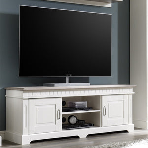 TV - Lowboard weiß Massivholz 144 cm CORDOBA - Empinio24 - 