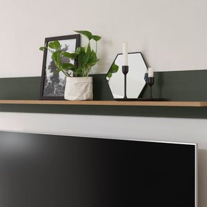 Wandboard mit Ablageboden 150x20 cm Grün + Eiche CASTLE - Empinio24 - 