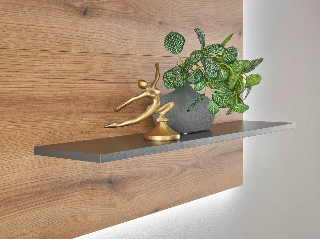 Wandpaneel mit Regalen 155 cm Eiche Boston - Empinio24 - 