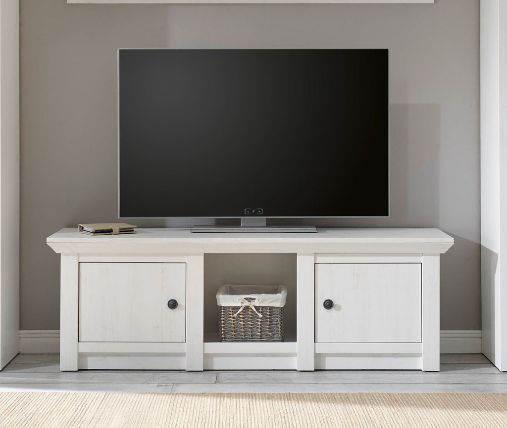 Wohnwand 288 cm 4 - teilig weiß Pinie WALES Nr. 1 + BELEUCHTUNG - Empinio24 - 