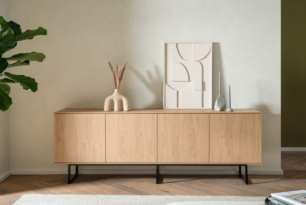 Wohnwand Eiche hell 2 - teilig 273 cm Set - 1 Como - Empinio24 - 