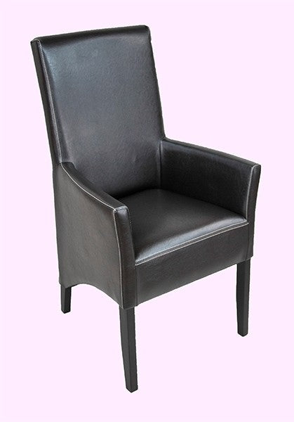 Armlehnstuhl aus Kunstleder Beine aus Buche oder Eiche Farben wählbar ANATOl XL