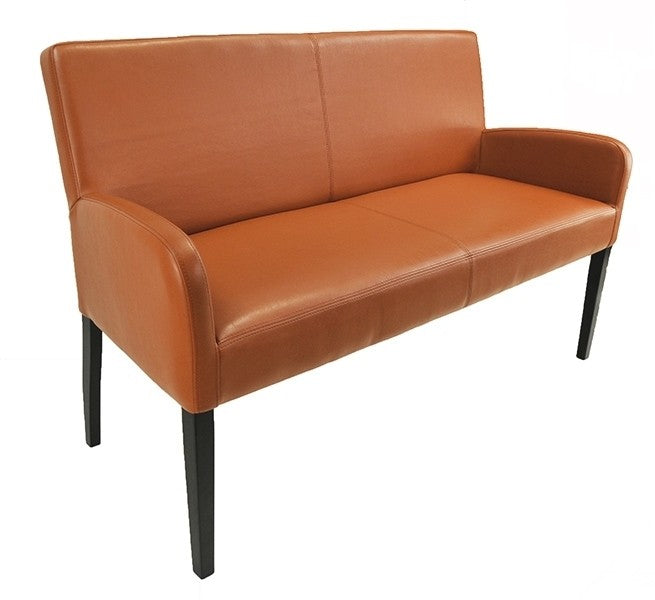 Sitzbank aus Kunstleder 163 cm Beine aus Buche oder Eiche Farben wählbar ALFO