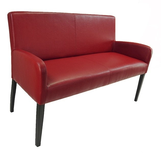 Sitzbank aus Kunstleder 123 cm Beine aus Buche oder Eiche Farben wählbar ALFO