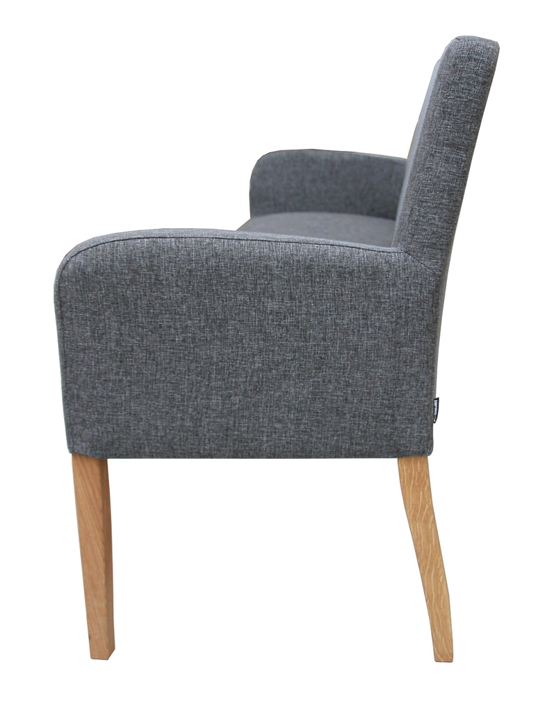 Sitzbank aus Stoff 183 cm Beine aus Buche oder Eiche Farben wählbar ALFO