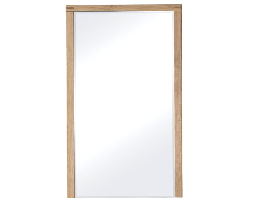 Garderoben-Spiegel aus Eiche massiv Bianco 70 cm breit