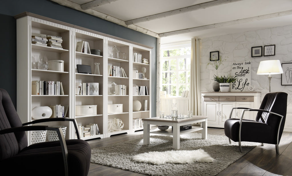 Bücherregale weiß aus Massivholz Kiefer Serie CORDOBA