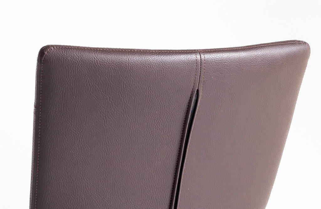 Armlehnstuhl aus Leder Farbe wählbar Beine aus Edelstahl QIARA