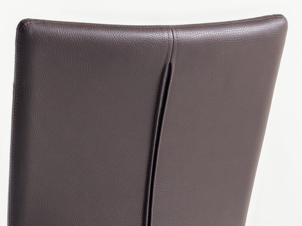 Esszimmerstuhl aus Leder Farbe wählbar Beine aus Edelstahl QIARA