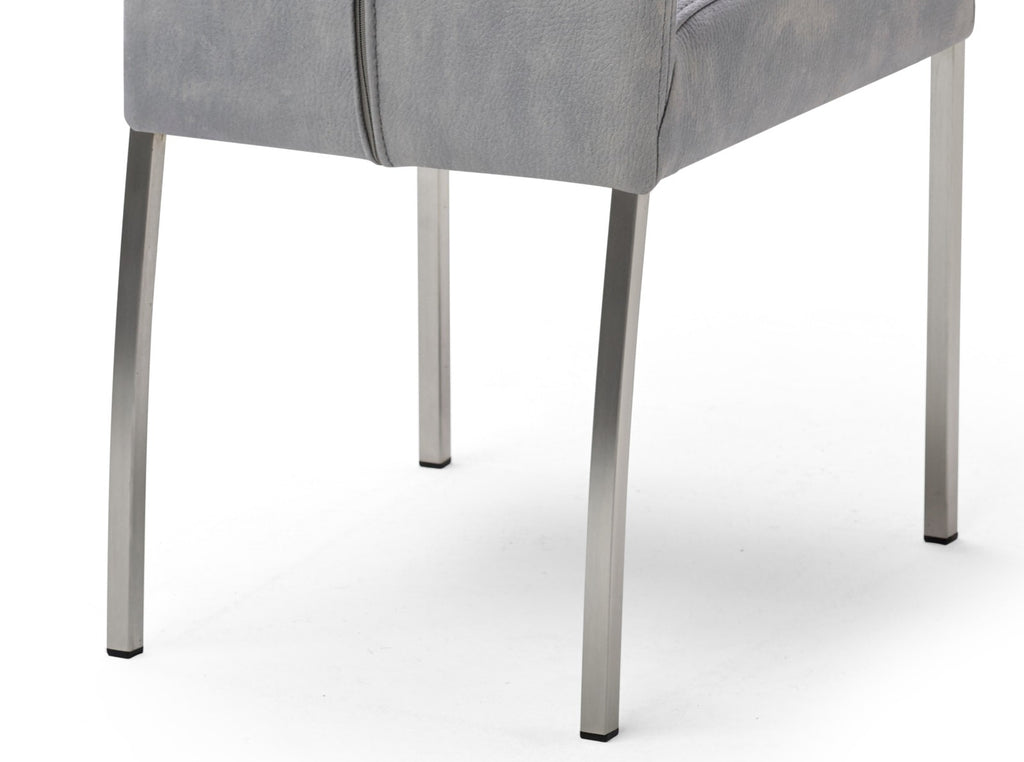 Esszimmerstuhl aus Stoff Farbe wählbar Beine aus Edelstahl QIARA
