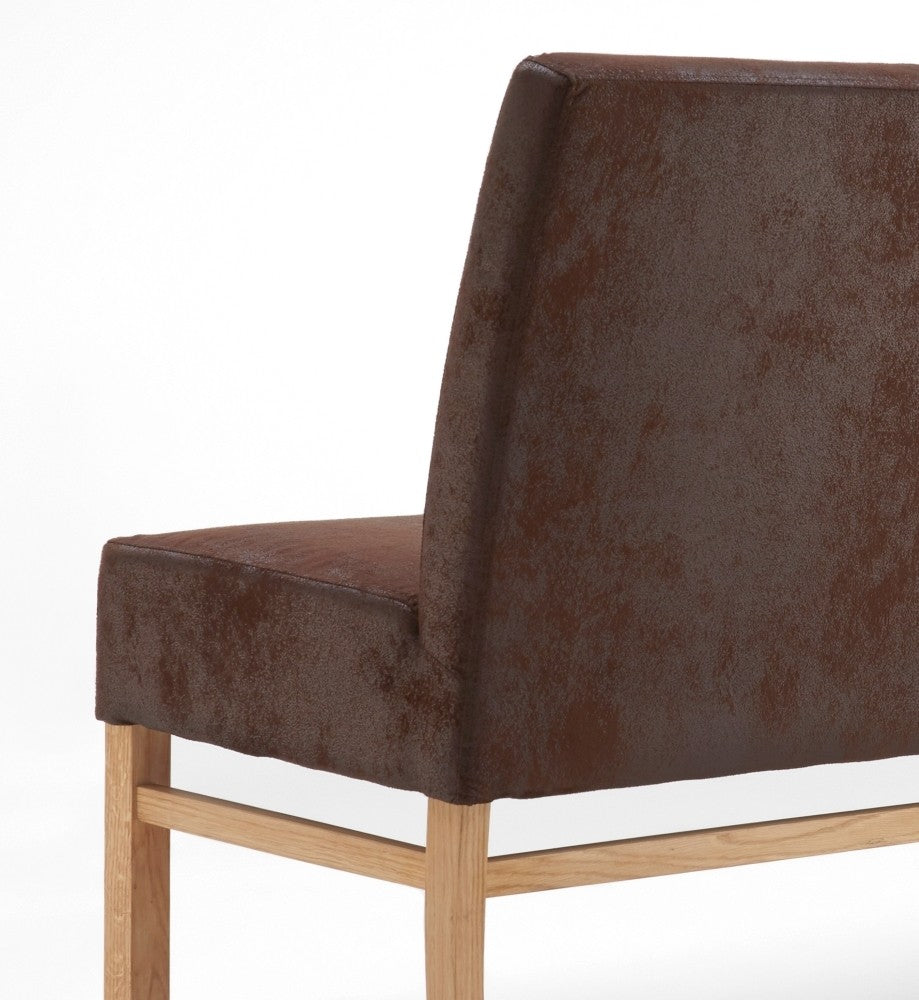 Sitzbank aus Stoff 180 cm Beine aus Buche oder Eiche Farben wählbar SOPHIE