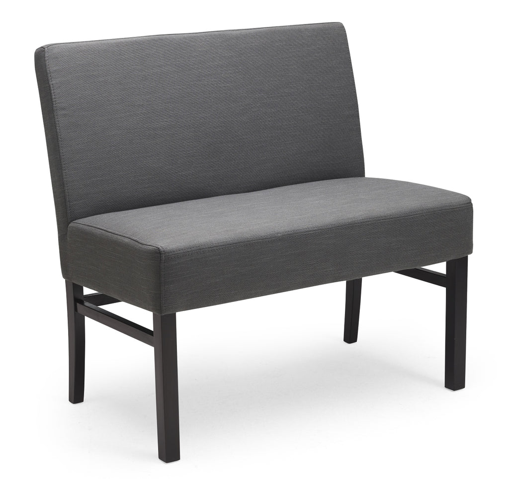 Sitzbank aus Stoff 120 cm Beine aus Buche oder Eiche Farben wählbar SOPHIE