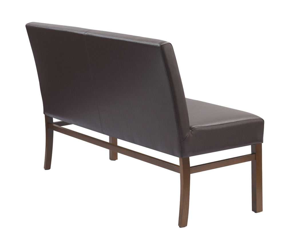 Sitzbank aus Kunstleder 120 cm Beine aus Buche oder Eiche Farben wählbar SOPHIE