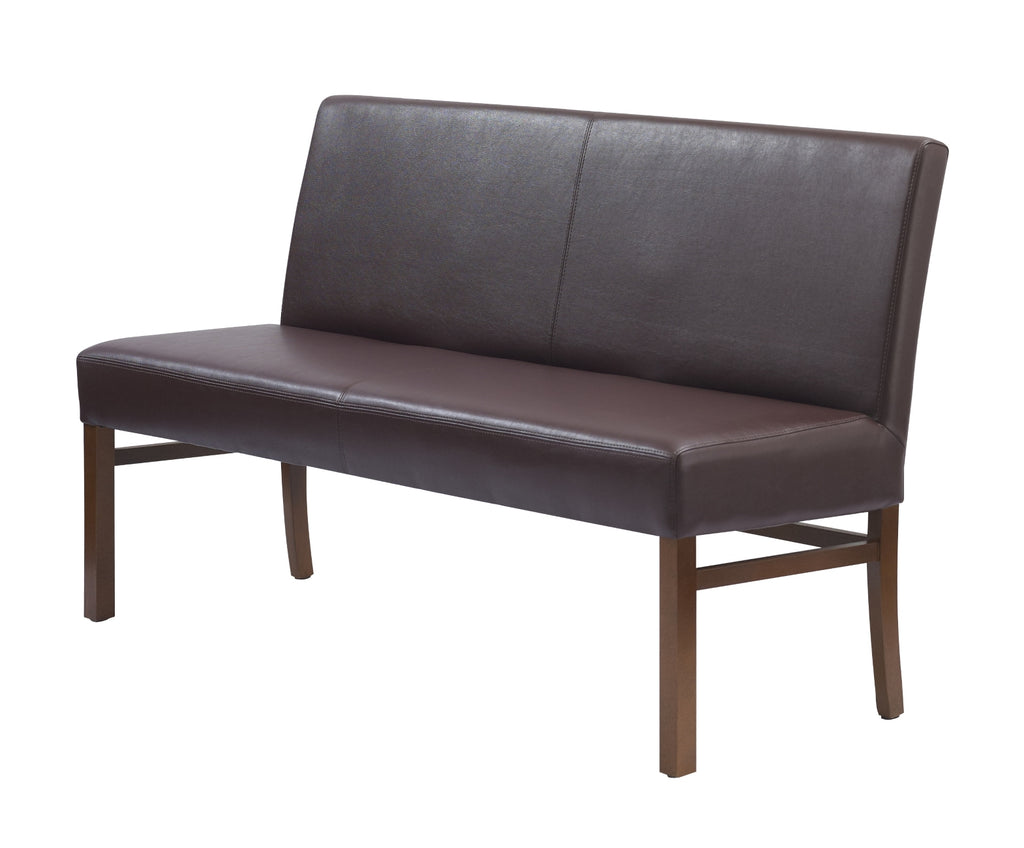 Sitzbank aus Kunstleder 160 cm Beine aus Buche oder Eiche Farben wählbar SOPHIE